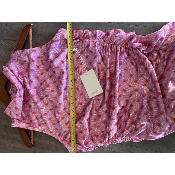 NWT Parker The Ayla Ruched Mock-Neck Satin Midi Dress in Cashmere Rose Women’s 8 - Picture 9 of 15